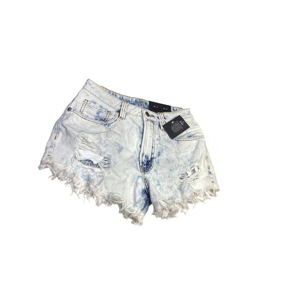 HT DENIM Vintage Cut-off Short Wash Light Blue Size 3 for Women NWT - Picture 1 of 5